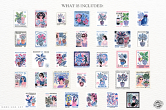 Mediterranean Houseplant Postage Stamp Clipart Product Image 4