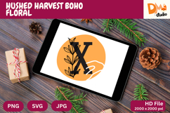 Hushed Harvest Boho Floral Monogram Product Image 1
