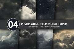 Rustic Wildflower Digital Paper Product Image 1