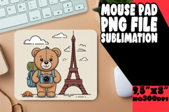 Timeless Mouse Pad Sublimation PNG, Cute Bear Product Image 1