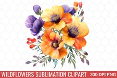 Wildflowers Sublimation Clipart Product Image 1
