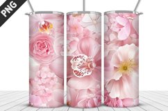 Flowers Tumbler Wrap | Sublimation Design | Tumbler PNG Product Image 1