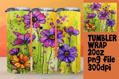 Vibrant Flower Pattern Wraps for 20oz Tumblers Product Image 1