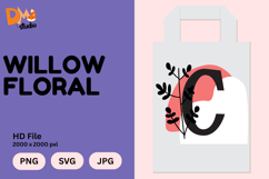 Willow Floral Monogram Product Image 1
