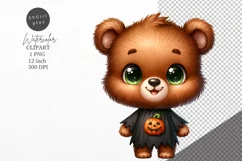 Halloween clipart, Bear clipart, Autumn clipart Product Image 1