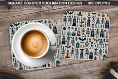 Halloween Coaster Sublimation, Halloween Coaster PNG Design Product Image 1
