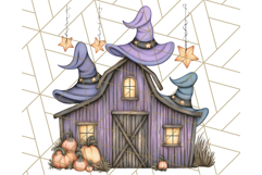 Halloween Cottagecore Barn PNG Clipart, Fall Style Product Image 2