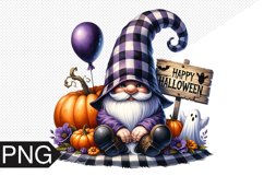 Halloween Gnome Sublimation, Gnome Clipart PNG Product Image 1