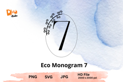Eco Monogram Minimal Nature- Inspired Letter Set PNG SVG JPG Product Image 1