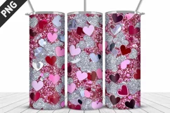 Lovely Hearts Tumbler Design | Valentine's Day Tumbler Wrap Product Image 3
