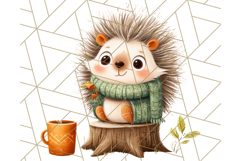 Cozy Autumn Animal Clipart, Fall Forest Critters PNG Product Image 2