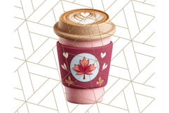 Fall Coffee Cup Clipart PNG, Autumn Mugs, Cozy Drinks Png Product Image 2