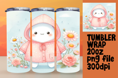 GREAT GIFT 20oz Tumbler Wrap , Cute Ghost Product Image 1