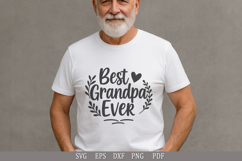 Best Grandpa Ever SVG - Funny Grandpa Quote Design Product Image 1