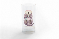 Cute Sea Otter Holding Shell Marine Animal PNG Summer Product Image 2