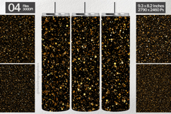 Black &amp; Golden Glitter Tumbler Wrap| Tumbler Sublimation Product Image 1