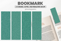 Teal Glitter Bookmark PNG, Bookmark Sublimation Product Image 1