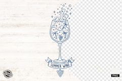 Doodle Summer Wine Clipart Product Image 1
