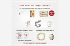 Fresh Start New Chapter Clipart | Watercolor Healing PNG Product Image 10