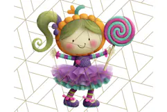 Colorful Halloween Clipart PNG, Cute Kids & Candy Clip Art Product Image 2