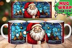 Holiday Stained Glass Splendor 11oz 15oz Mug Wrap Product Image 1