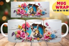 Flowering Wall Magic: Spring Mug Wrap Sublimation Product Image 1