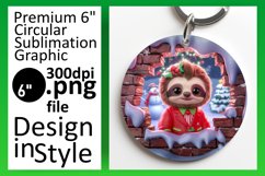 Stylish Round Design for Sublimation , Xmas Product Image 1