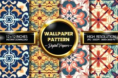 Wallpaper Pattern Digital Papers - 04 Variations Product Image 1