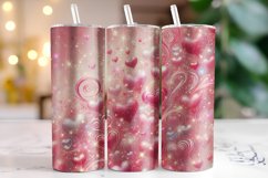 Hearts Valentine's Day Tumbler Wrap Sublimation Product Image 1