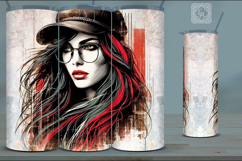 4 Festival Girl Tumbler Sublimation, 20 oz Tumbler Wrap Product Image 2