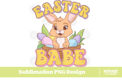 Easter Bunny Sublimation PNG Chick Farm Hip Hop Spring Joy Product Image 1