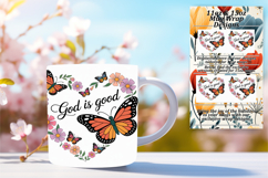 Vivid 11oz Mug Wrap Png Artwork , Butterfly Product Image 1