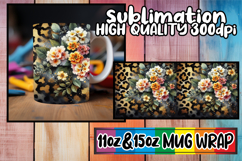 Colorful dreams 11oz 15oz sublimation wrap, Leopard Prints Product Image 1