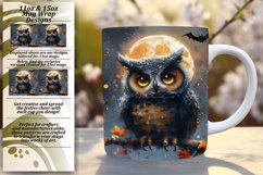 Watercolor Owl Mug Wrap 11oz 15oz Product Image 1