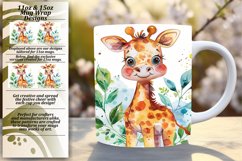Playful Wildlife Sublimation Mug Wraps Product Image 1