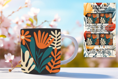 CLASSY PNG Mug Wrap Design 15oz , Flowers Product Image 1