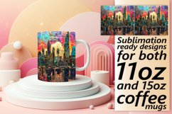 Glittery Beachscape Mug Pattern: Spring Sublimation Product Image 1