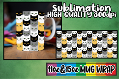 Cozy vibes 11oz 15oz mug wrap, Funny Cat Product Image 1