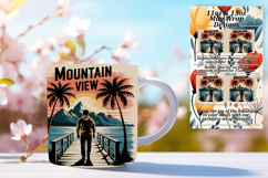 Vibrant 11oz Mug Wrap Png Template , Adventure Product Image 1