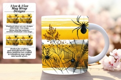 Stylish 11oz Mug Wrap Png Template , Halloween Product Image 1