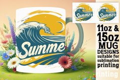 Retro Heatwave: Sublimation Mug Wrap Product Image 1