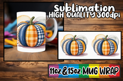 Joyful hearts 11oz 15oz sublimation wrap, Pumpkin Watercolor Product Image 1