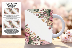 CUSTOM 11oz Mug Wrap PNG Artwork , Flowers Product Image 1