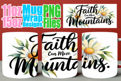 Joyful sips 11oz 15oz sublimation wrap, Christian Product Image 1