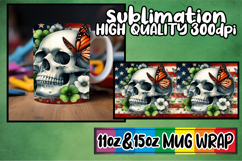 Wholesome memories sublimation wrap, Skull USA Product Image 1