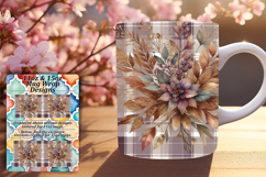 Fun 15oz Mug Wrap Png Artwork , Autumn Flower Product Image 1