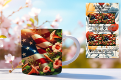 Dynamic 11oz Mug Wrap Png Design , USA Flag Product Image 1