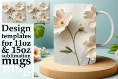 White Petal Beauty: Sublimation 11oz/15oz Mug Product Image 1
