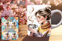 Warm 11oz Mug Wrap Png Template , Just A Girl Product Image 1