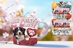 Serene 15oz Mug Wrap Png Template , Valentines Product Image 1